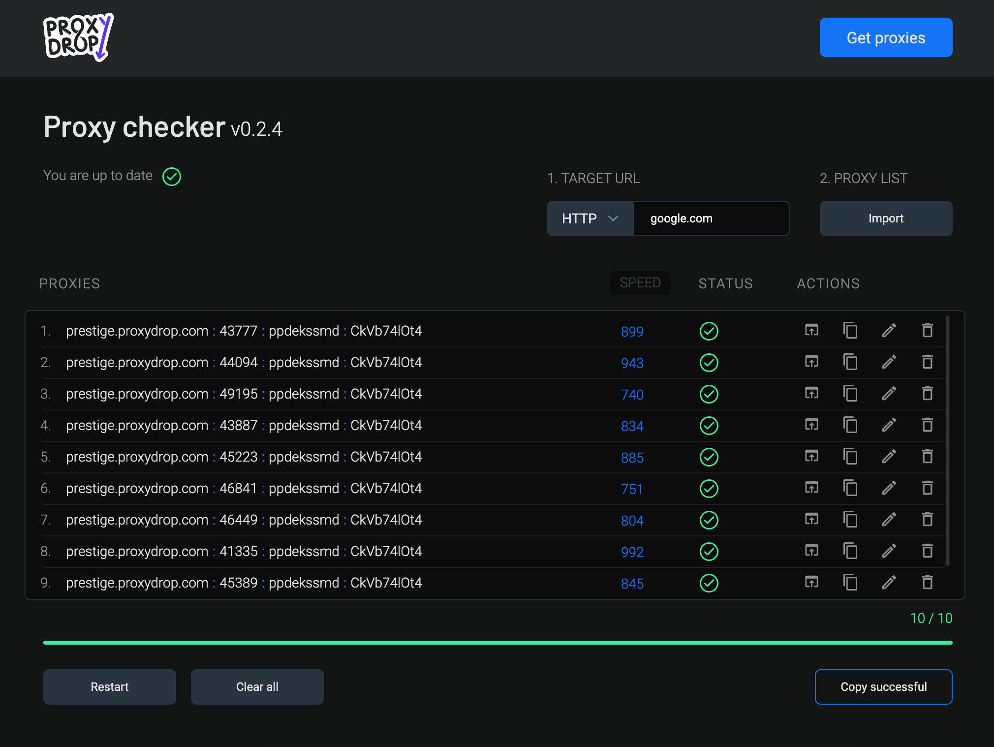 proxy checker finished test