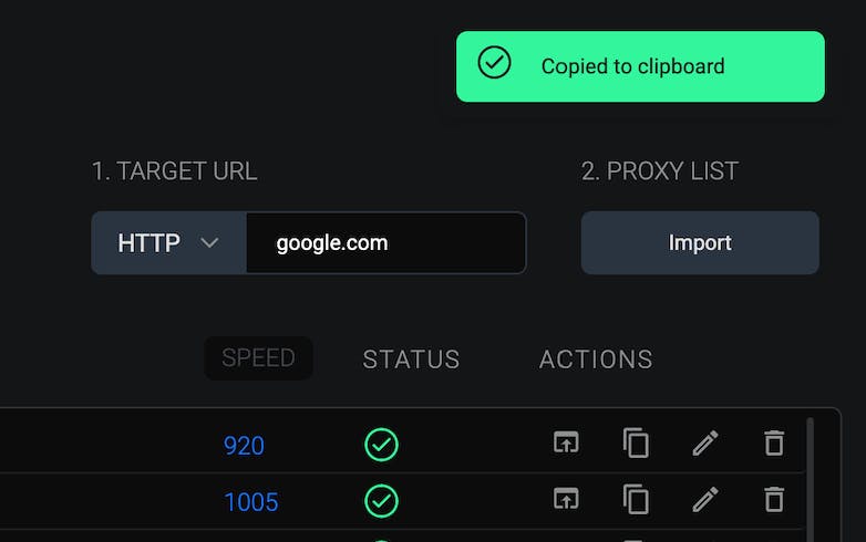 Proxy checker copy successfull proxies