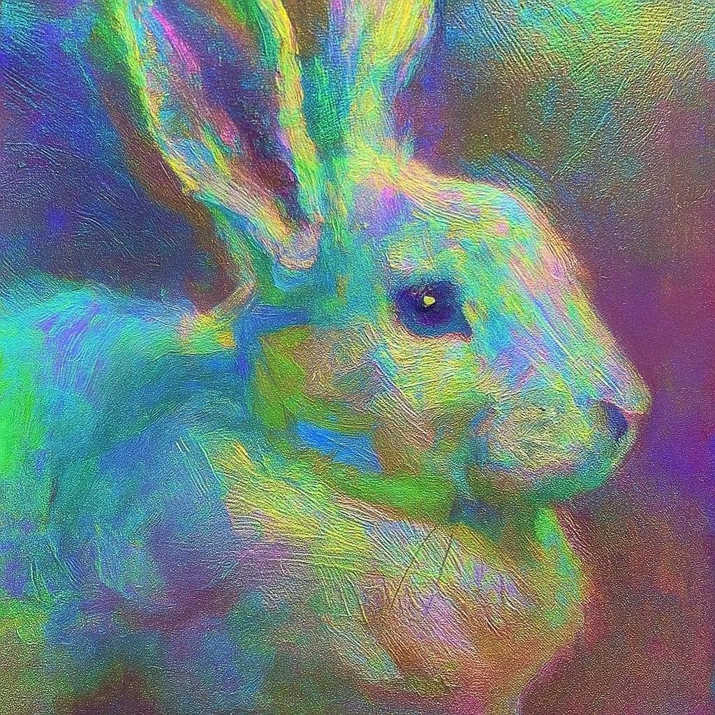 Conejo Charís irisdicente