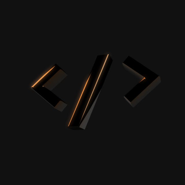 Code symbol in 3D