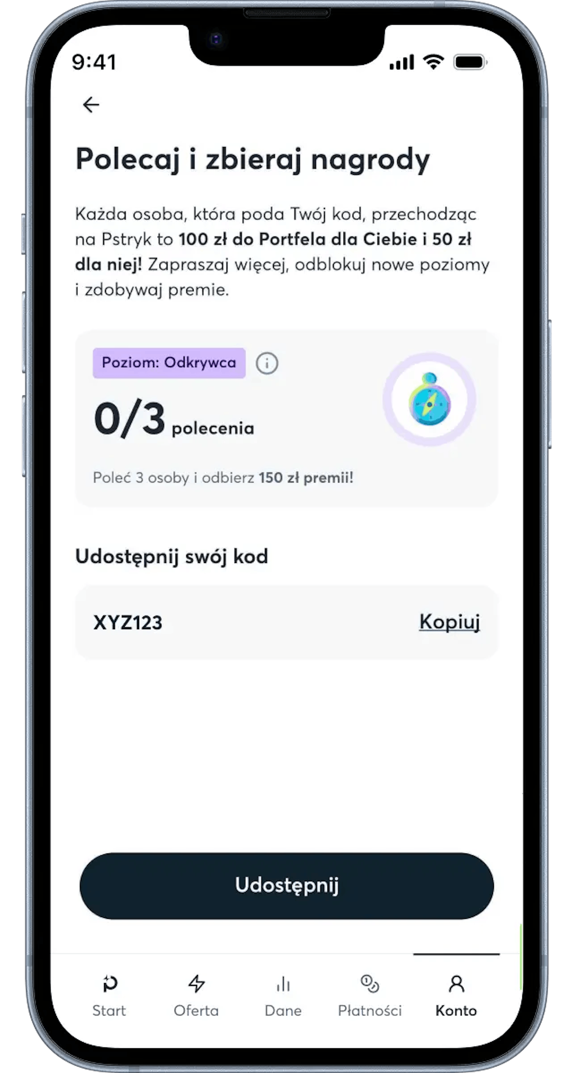 Kod polecenia Pstryk 