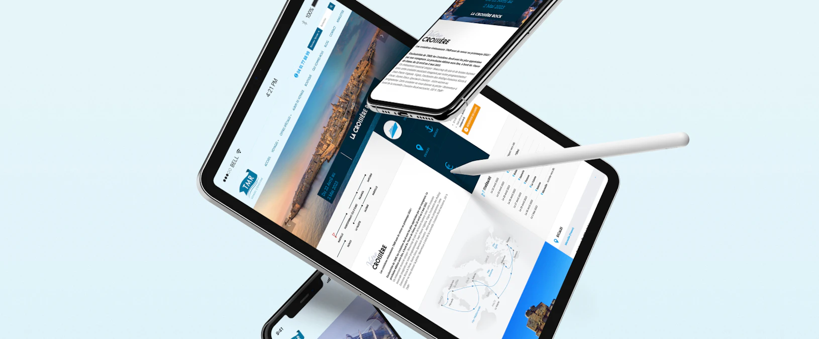 TMR Croisières - Bannière Site mobile et tablette