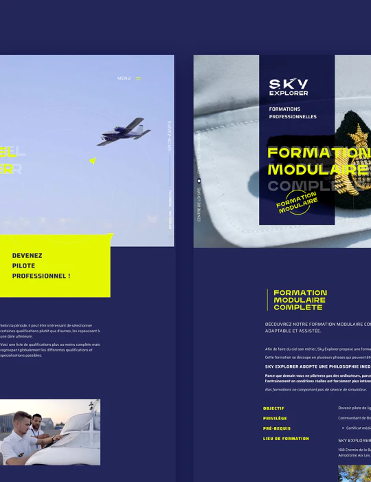 Sky Explorer - Site internet