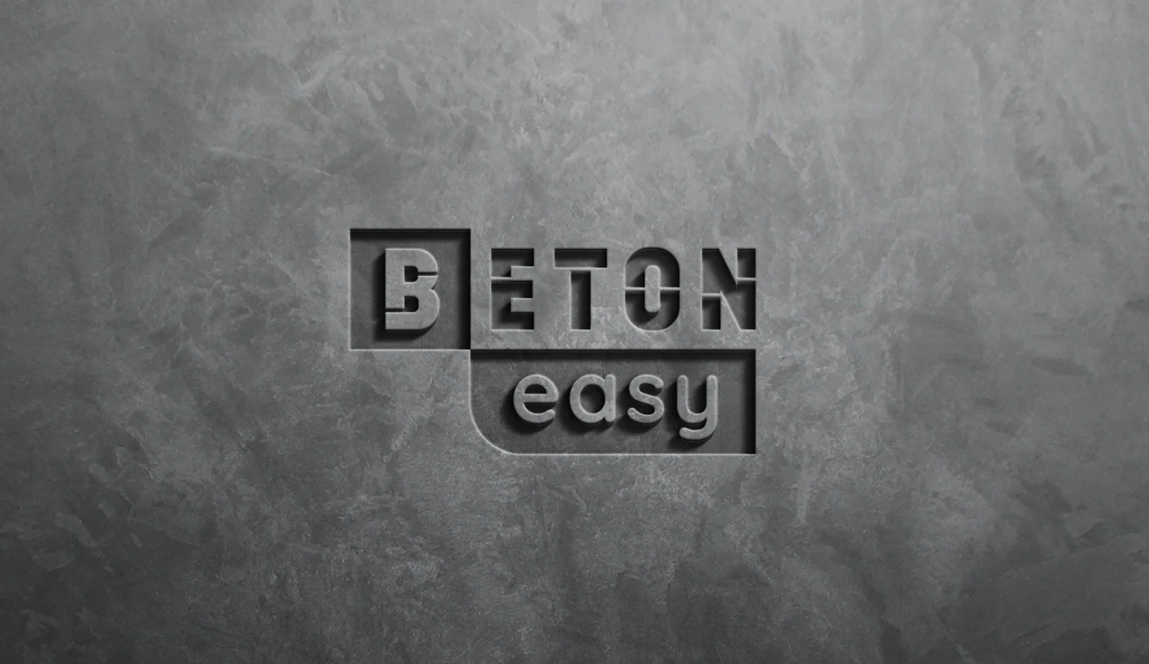 Béton easy - Bannière logotype dans le béton