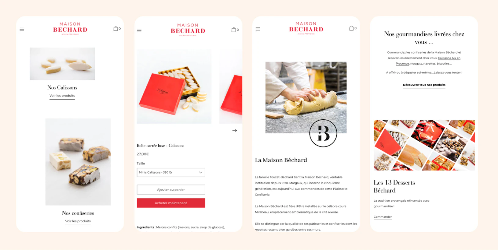 Maison Béchard - Site mobile