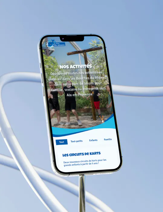 Mise en situation de la page des activités présentent au Village des Automates - Publicom design et digitale