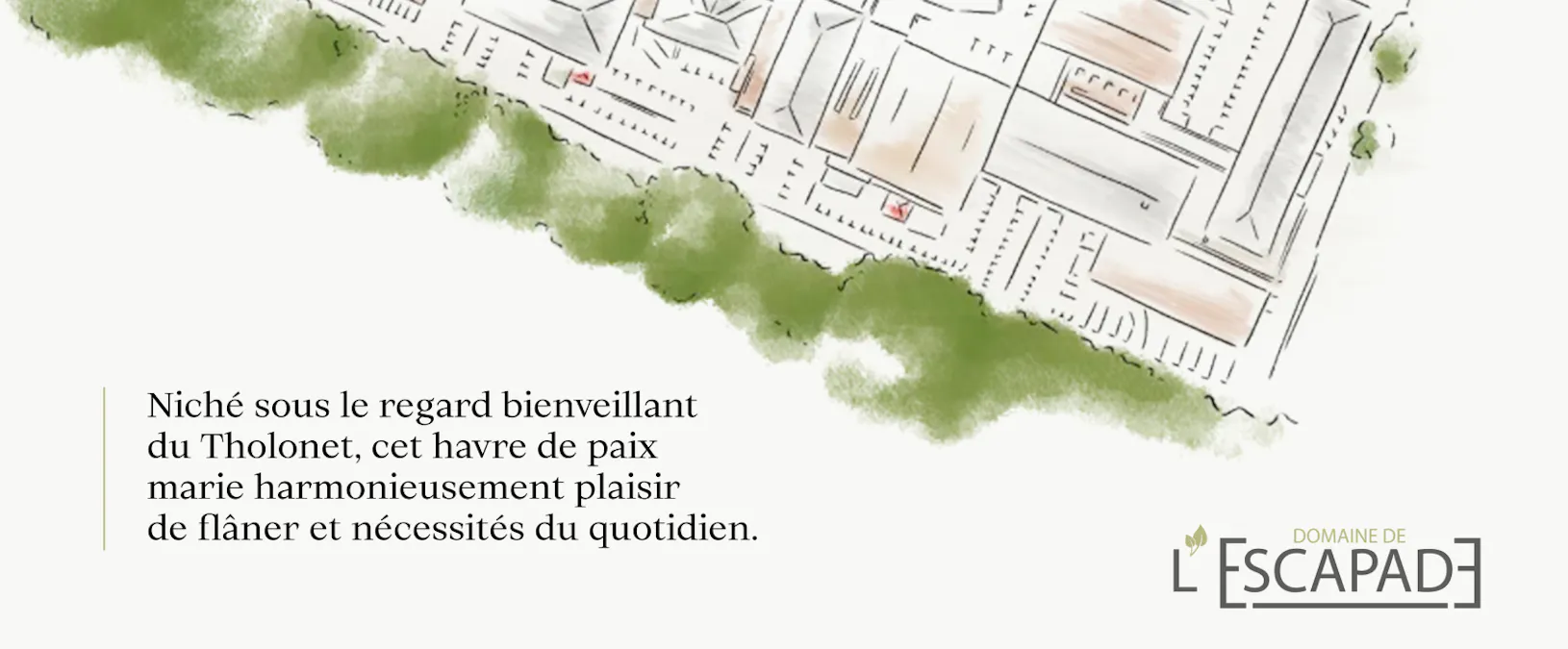 Illustration réalisée par Publicom pour le Domaine de l'Escapade