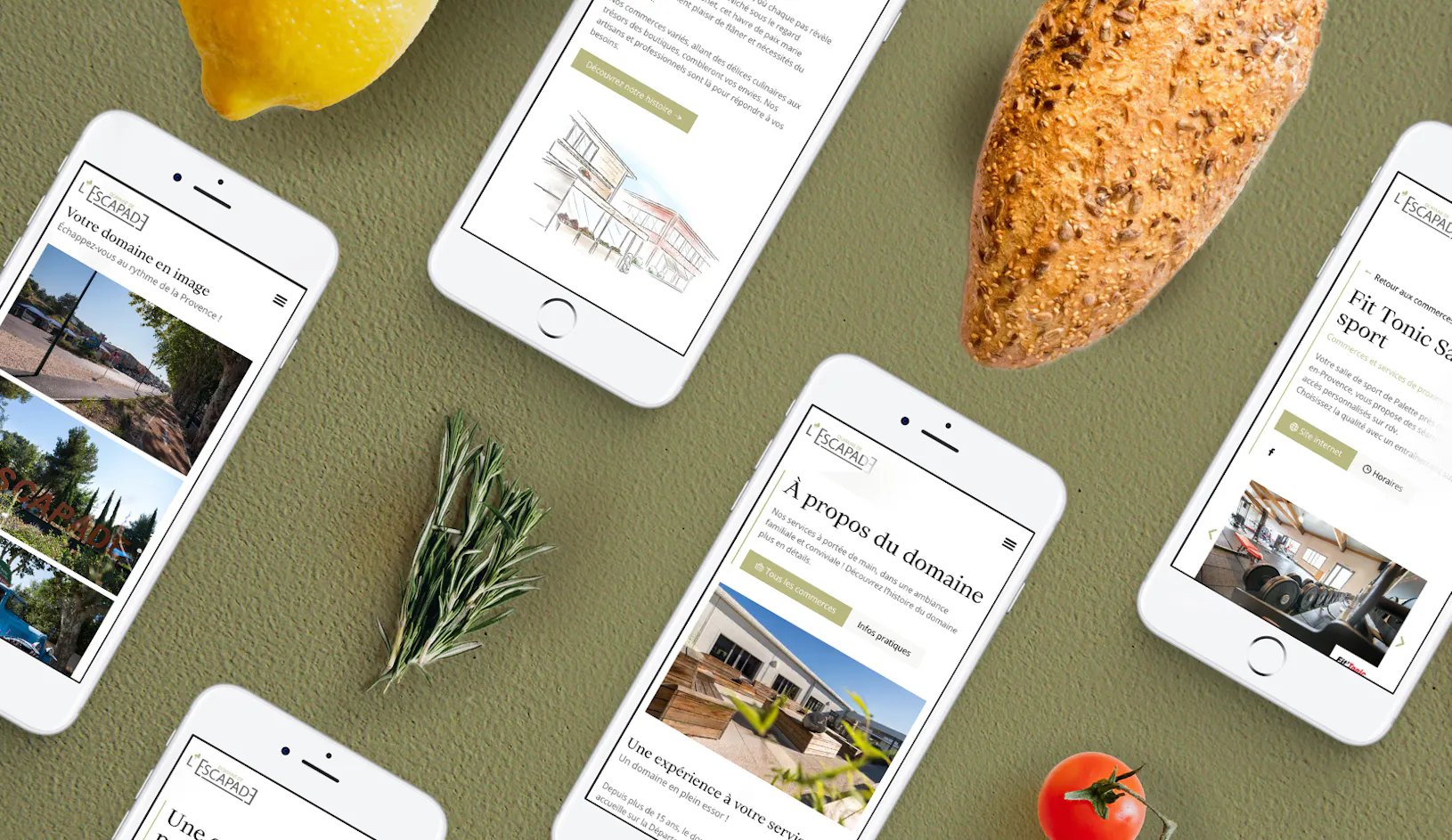 Mise en avant du nouveau site internet du Domaine de l'Escapade réalisée par l'agence Publicom située à Aix-en-Provence