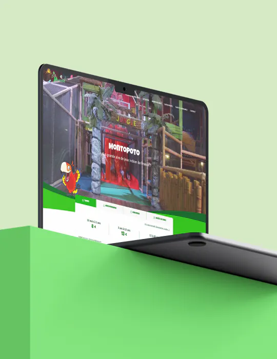 Mise en situation du site de Montopoto crée par l'agence Publicom basée à Aix-en-Provence