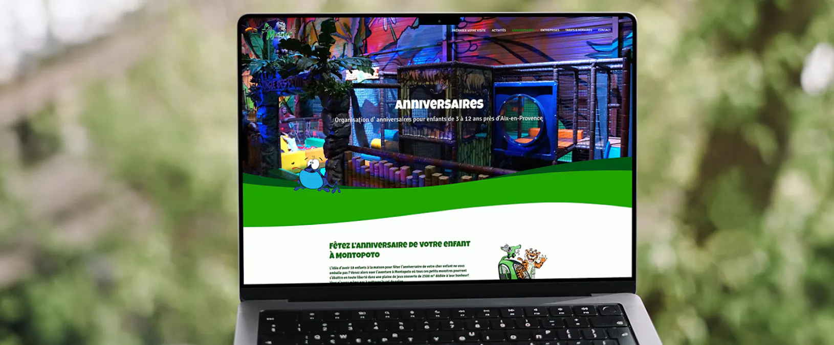 Bannière - Mockup du site Montopoto par l'agence Publicom