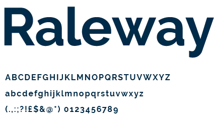 Typographie Raleway - Acfitec - Publicom