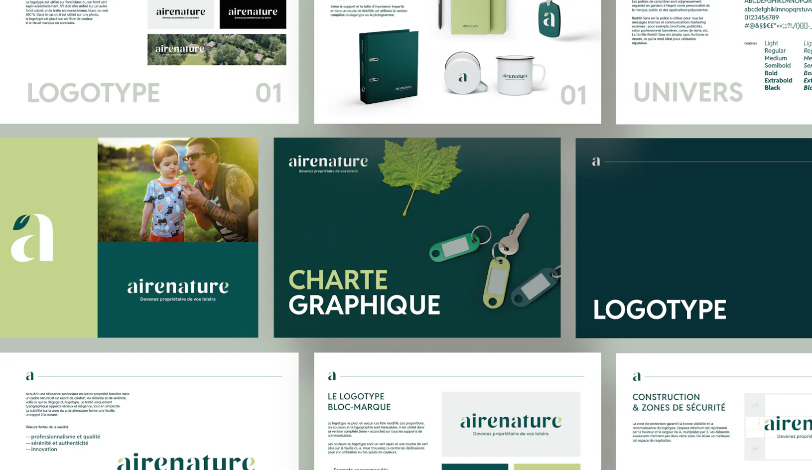 Mise en situation de l'identité visuelle - airenature par Publicom