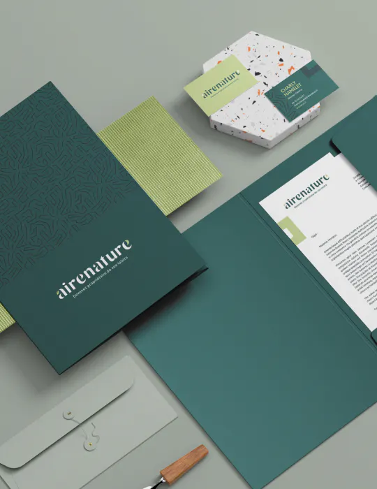 Mise en avant de la papeterie airenature par Publicom