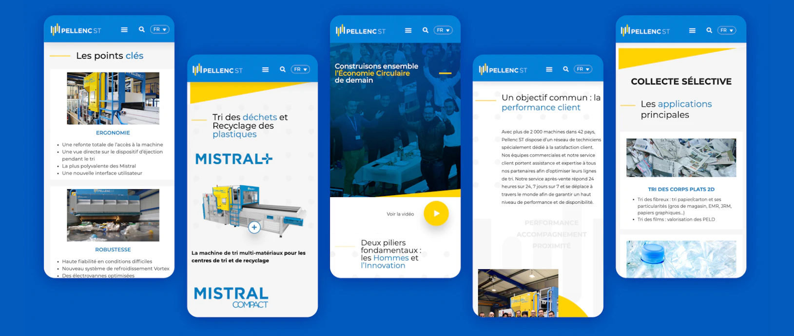 Pellenc ST - Site responsive design mobile