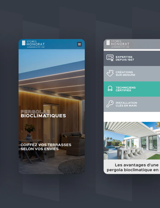Stores Honorat - Site mobile - Publicom