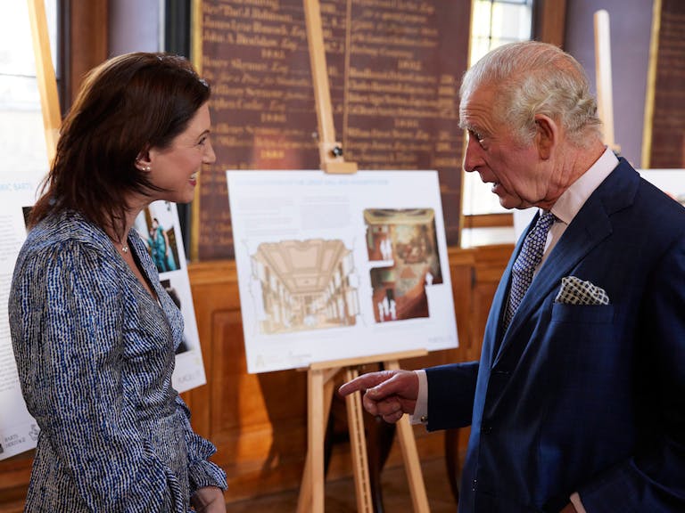Purcell Chairman Liz Smith discusses the Sharing Historic Barts project with HRH King Charles III