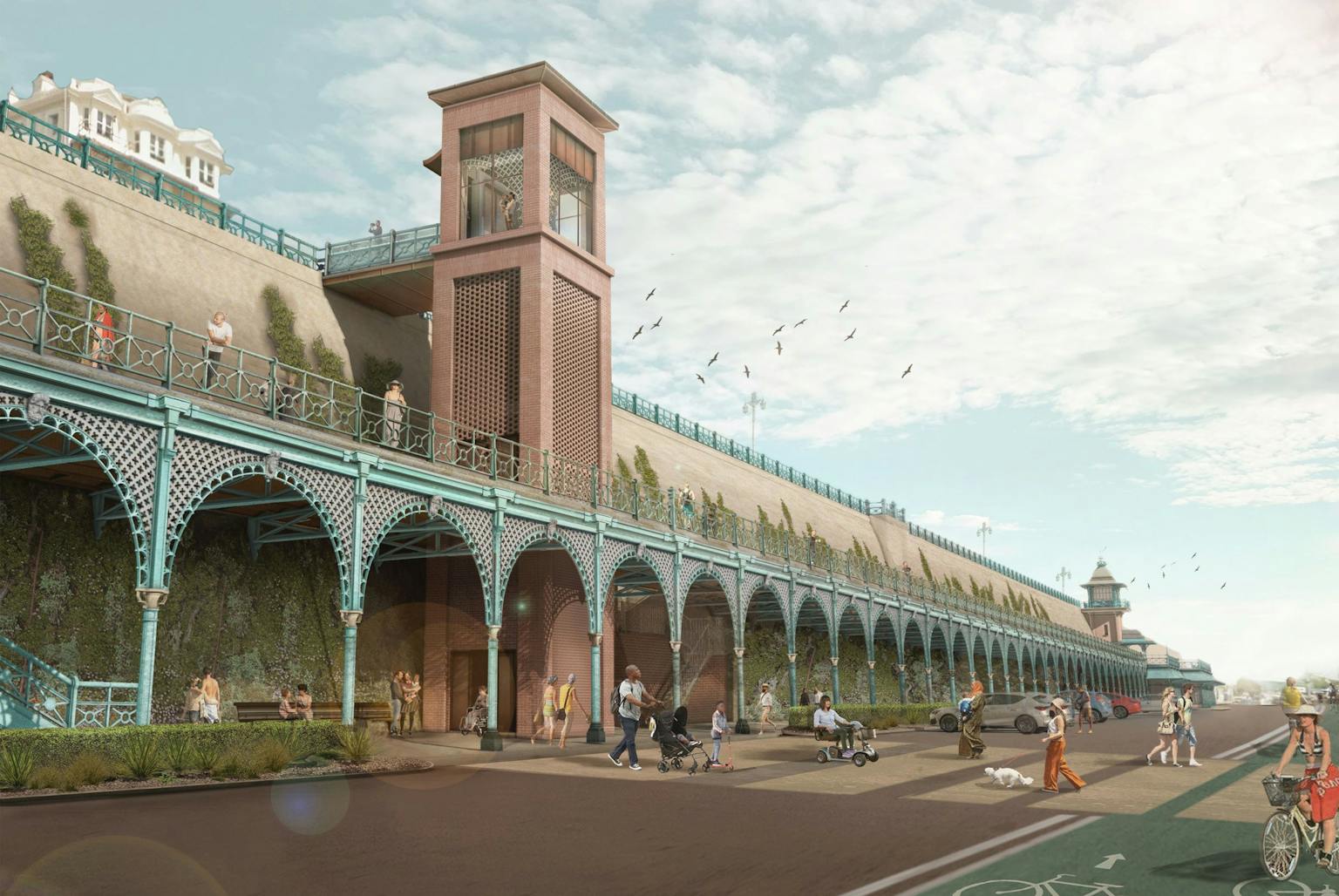 A CGI visualisation of the Madeira Terrace scheme by Purcell