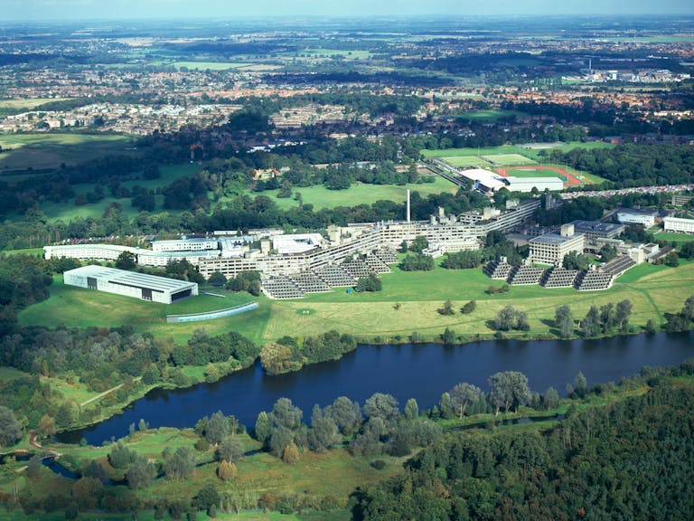 Aerial view of the University of East Anglia Campus