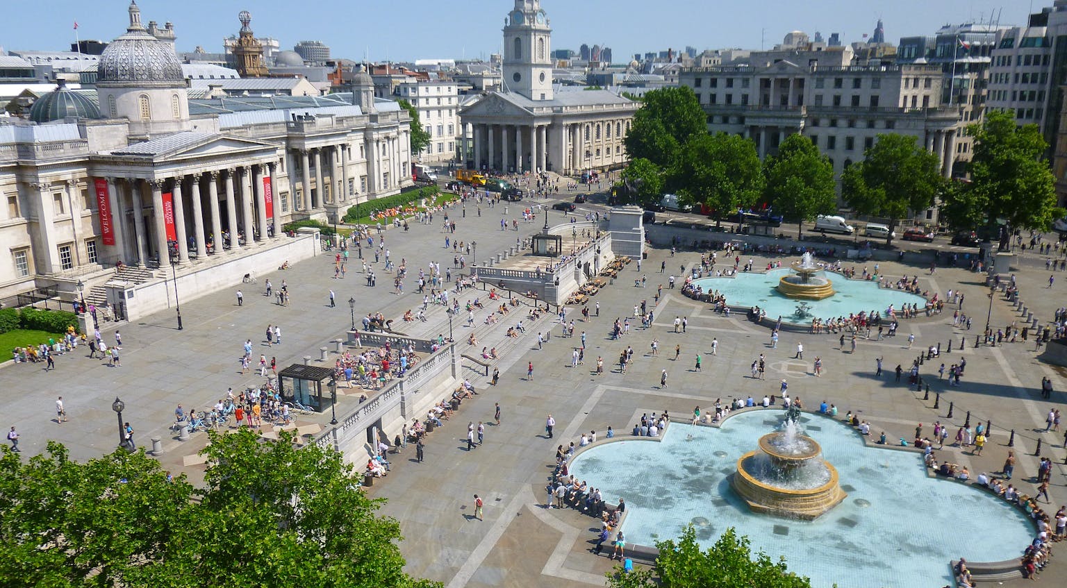 The National Gallery and Trafalgar Square