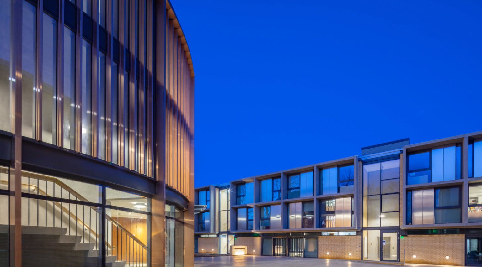 Purcell’s new graduate centre (left) at St Catherine’s College, Oxford, is a bold addition to the site