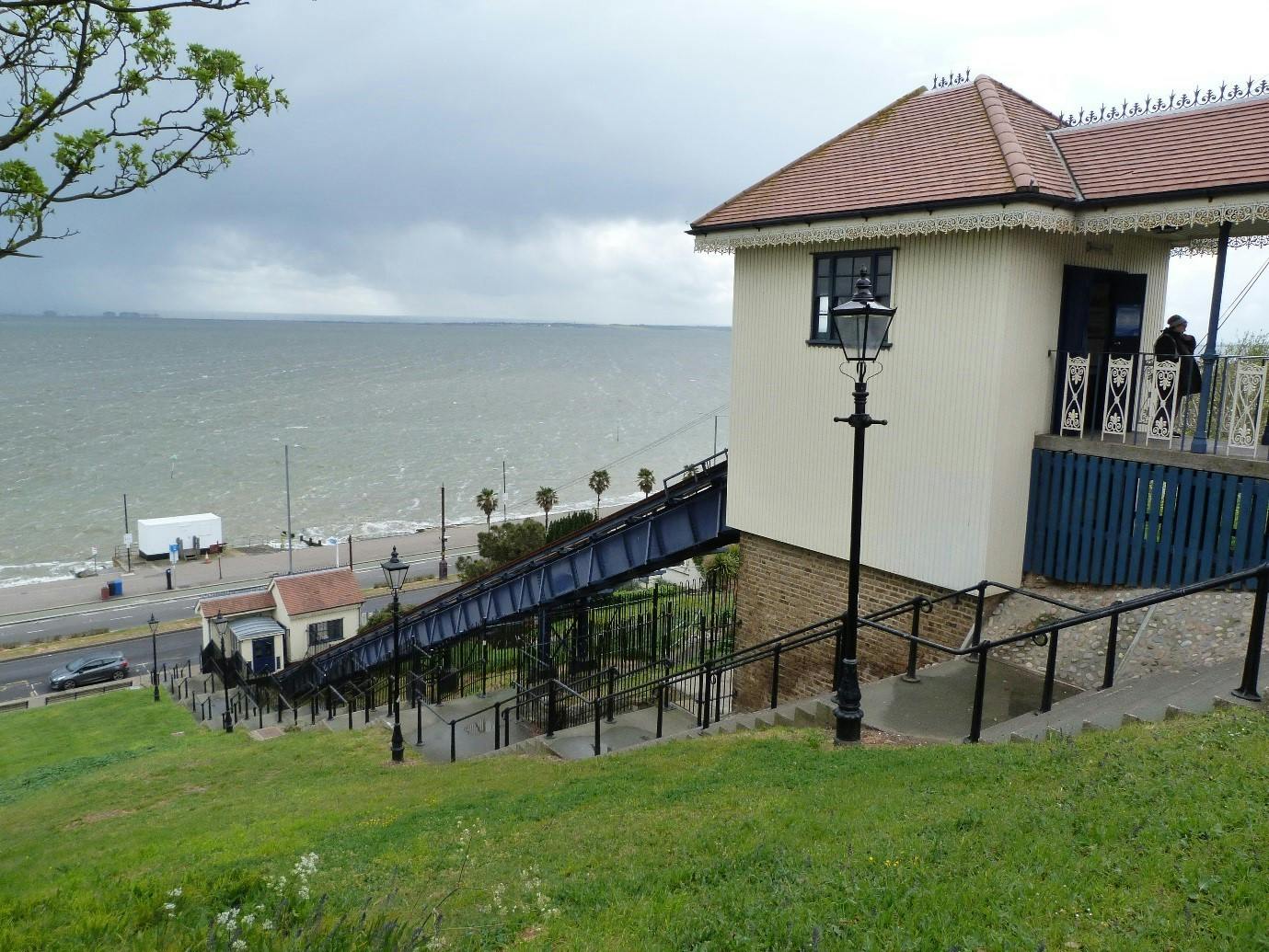 The funicular railway on the edge of the Clifftown Conservation Area