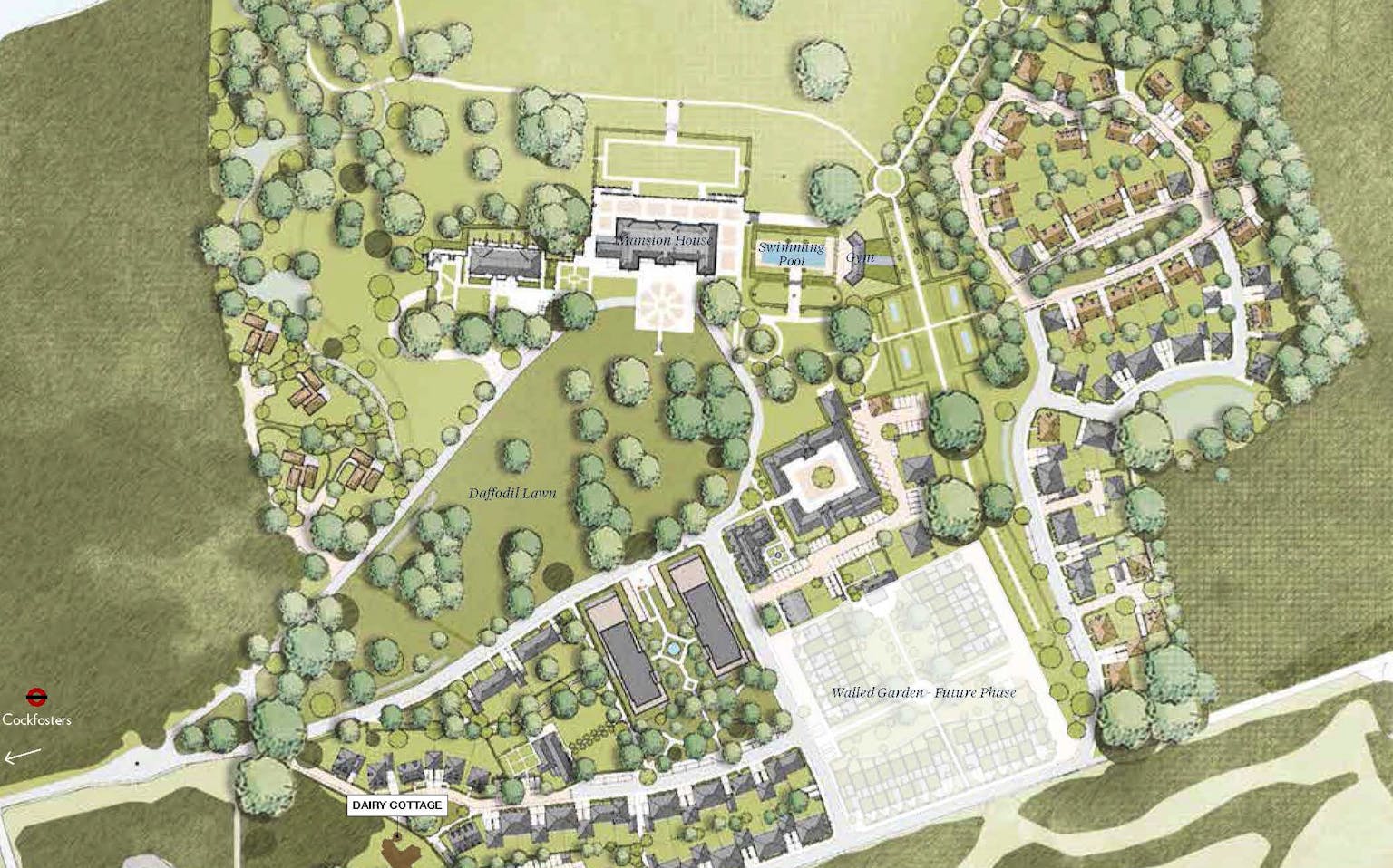 Trent Park site plan © Berkeley Homes