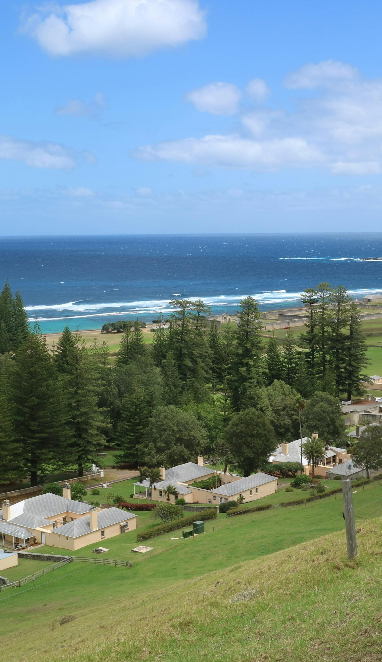 View over Kingston and Arthur's Vale, Norfolk Island, Australia