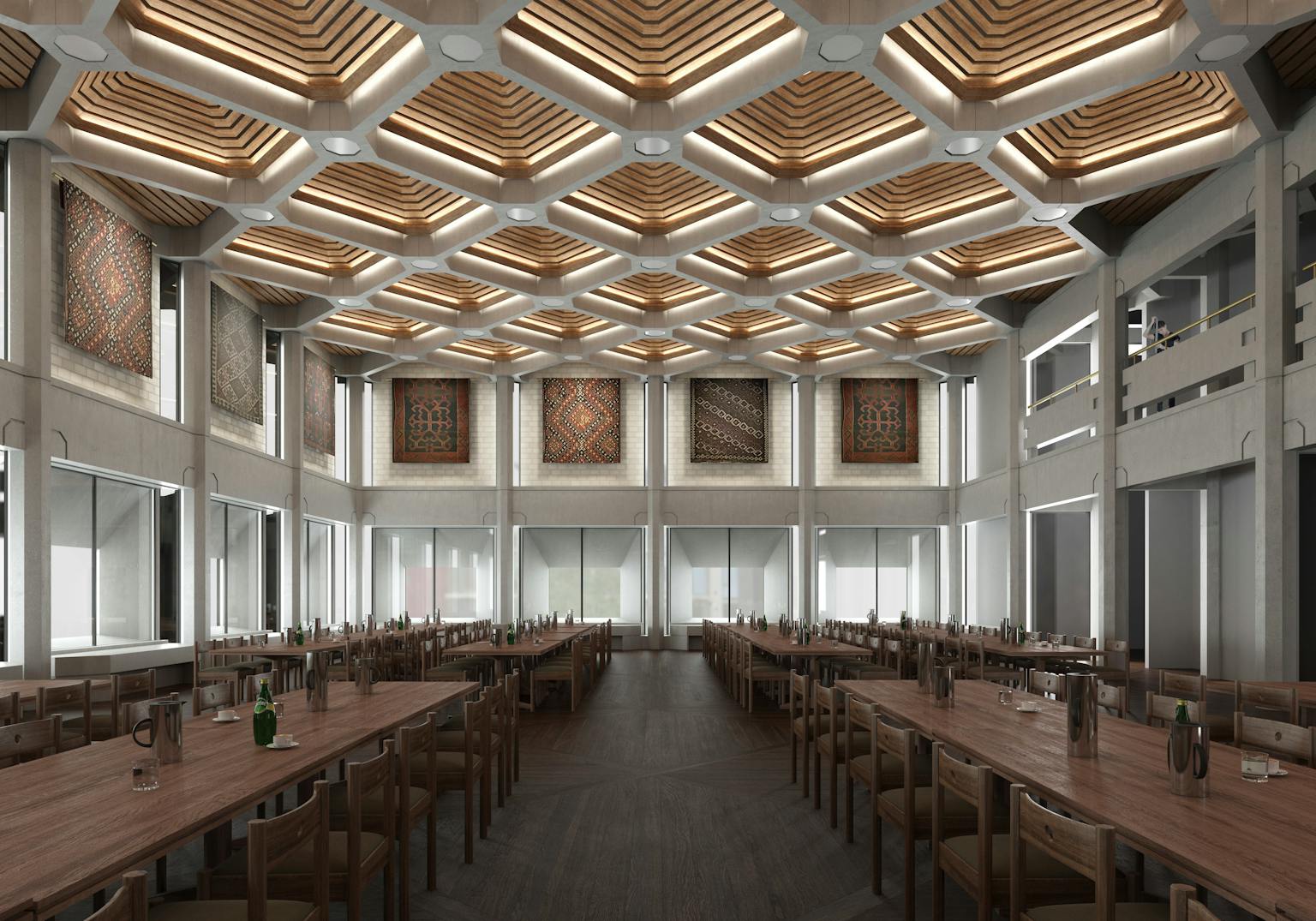 A visual representation of the refurbished buttery, now complete