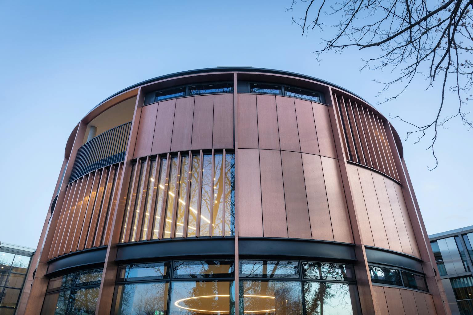 The new, Purcell-designed graduate centre at St Catherine's College, Oxford, UK
