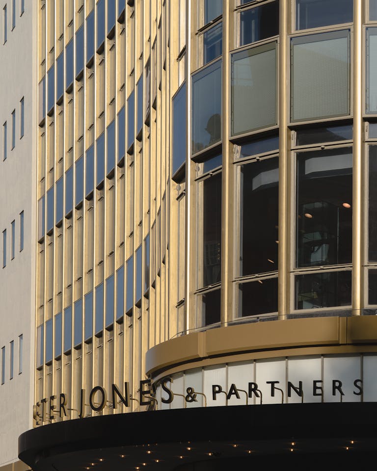 The completed and restored Peter Jones department store façade 