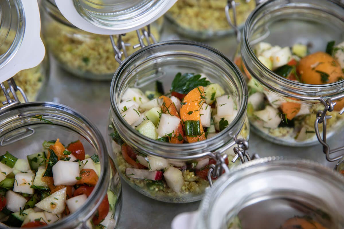 Salat im Glas