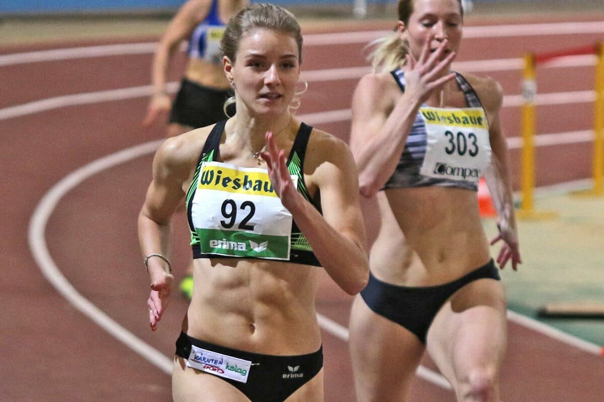 Pure Athletin Carina Pölzl beim Sprint