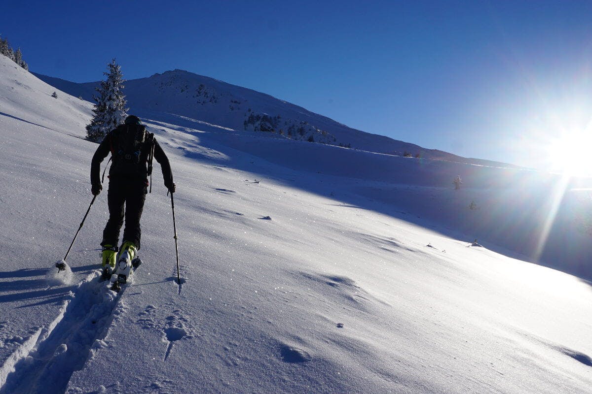 Skitour steil bergauf
