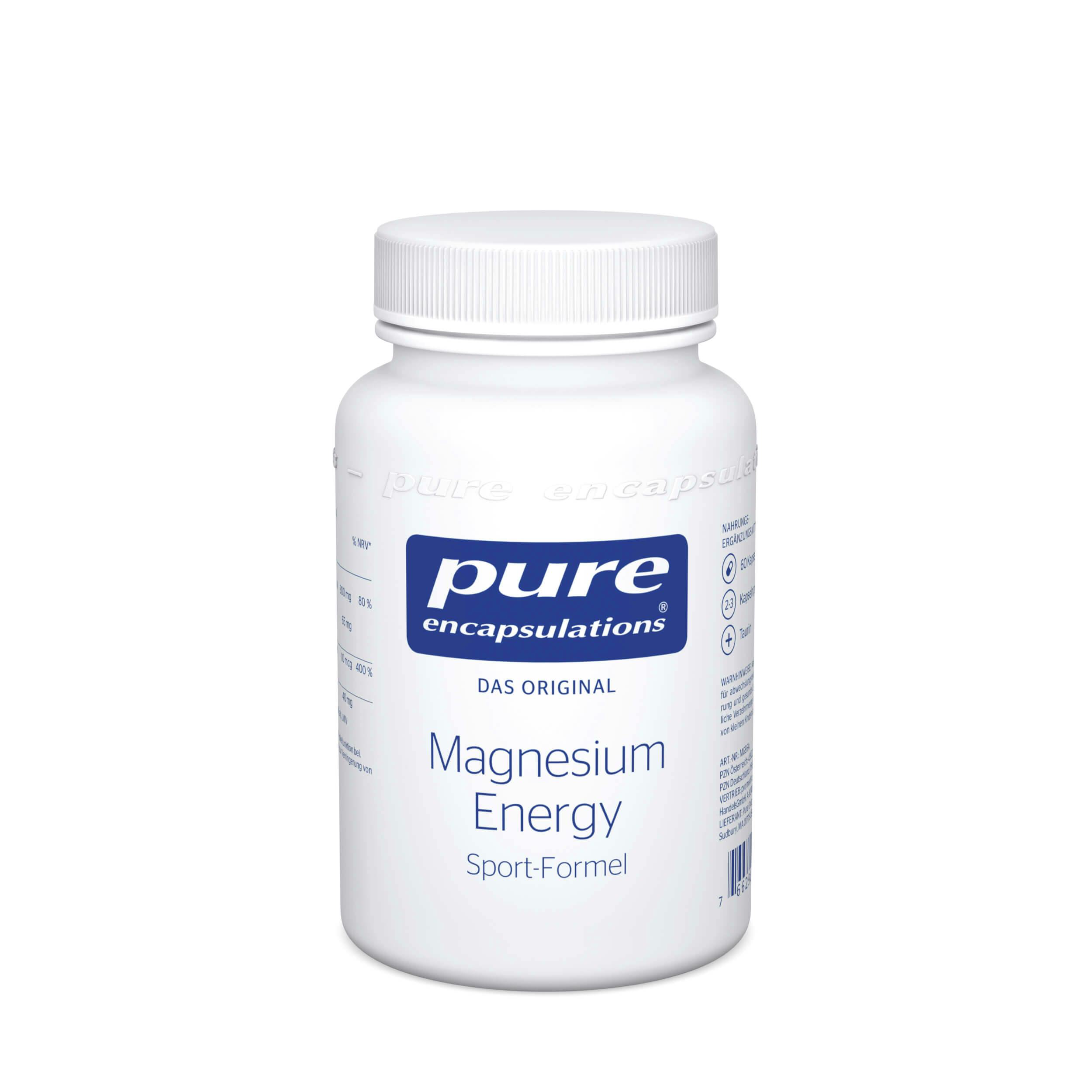 Magnesium Energy von Pure Encapsulations®: Für die Muskeln und wenn Sportler wieder ein Extra an Energie und Magnesium benötigen.