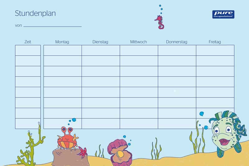 Unser Stundenplan zum Selber Ausdrucken.