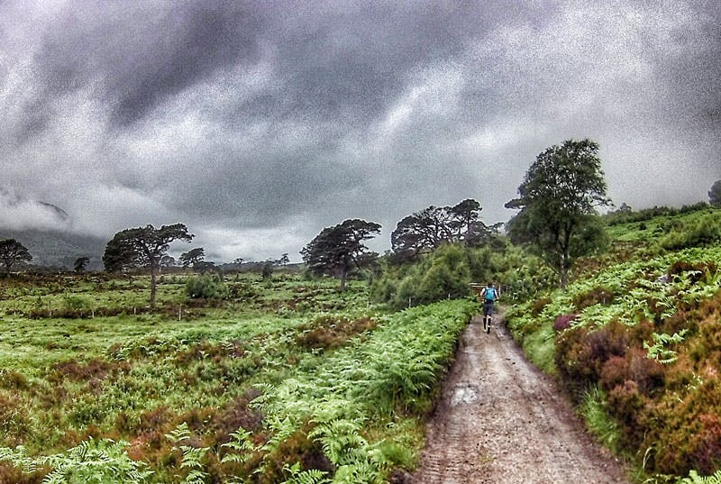 Ein einsamer, verlassener Weg führt zum Loch Affric.