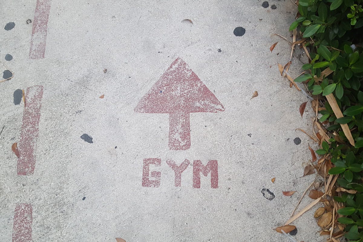 Der Weg zum Fitnessstudio