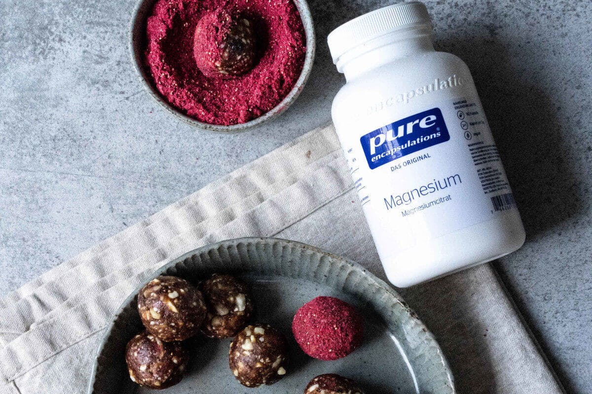 Himbeer Energy Balls Rezept mit Magnesium