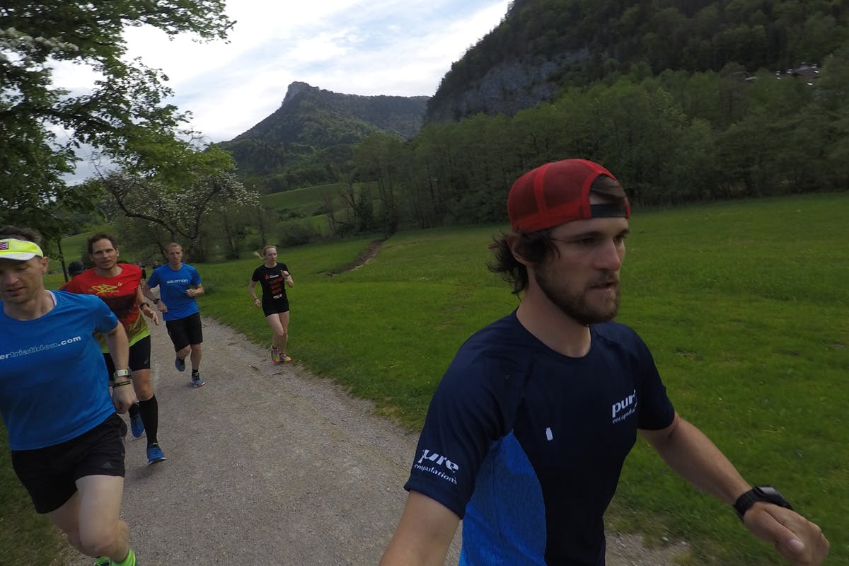 Triathloncamp Tagebuch, Laufgruppe am Morgen