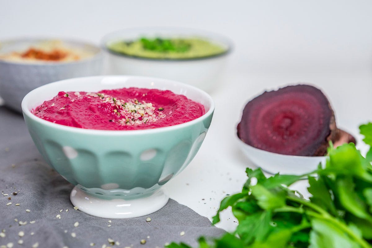 Hummus mit rote Beete