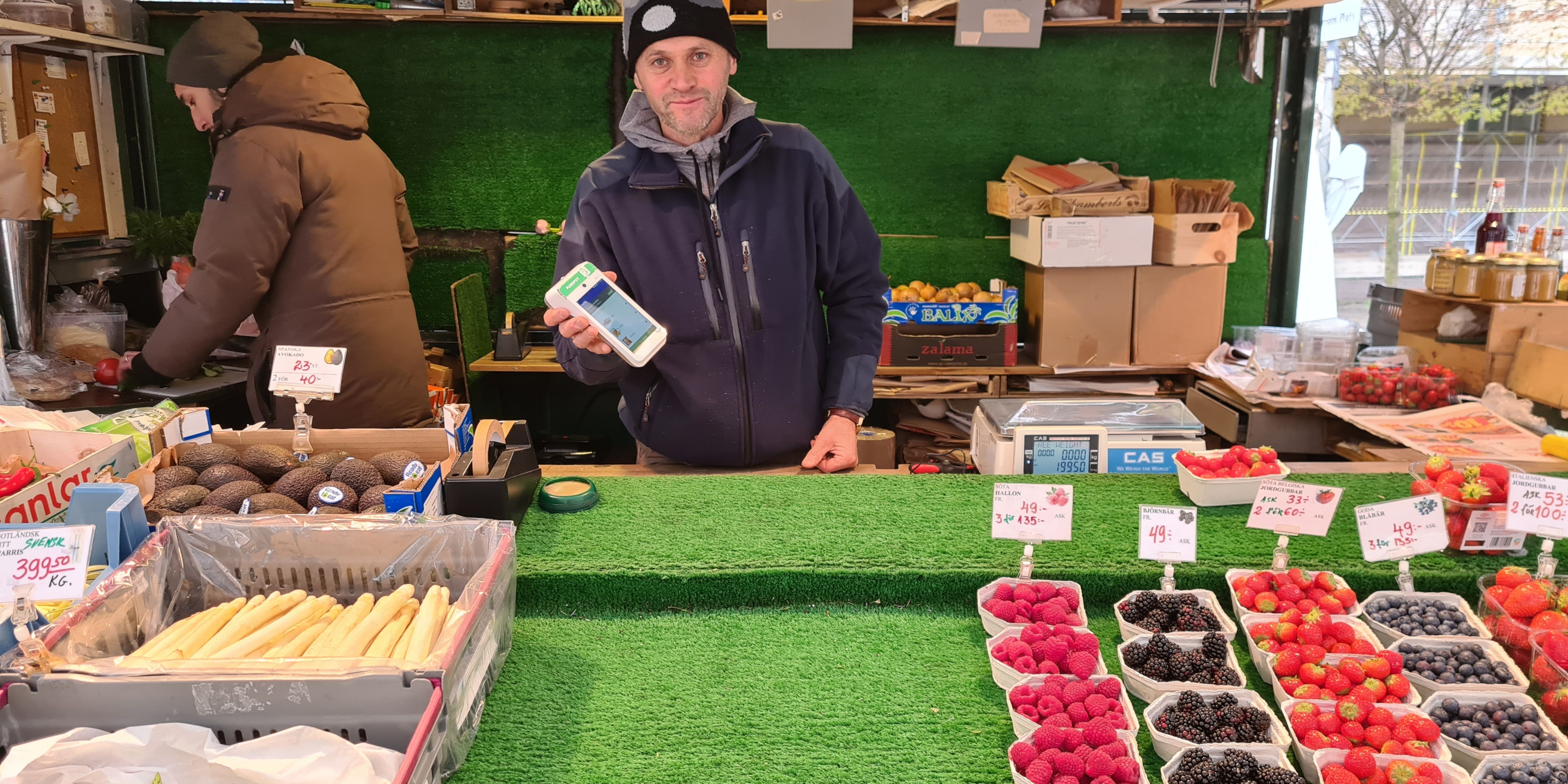 Purspots kassa för matbutik