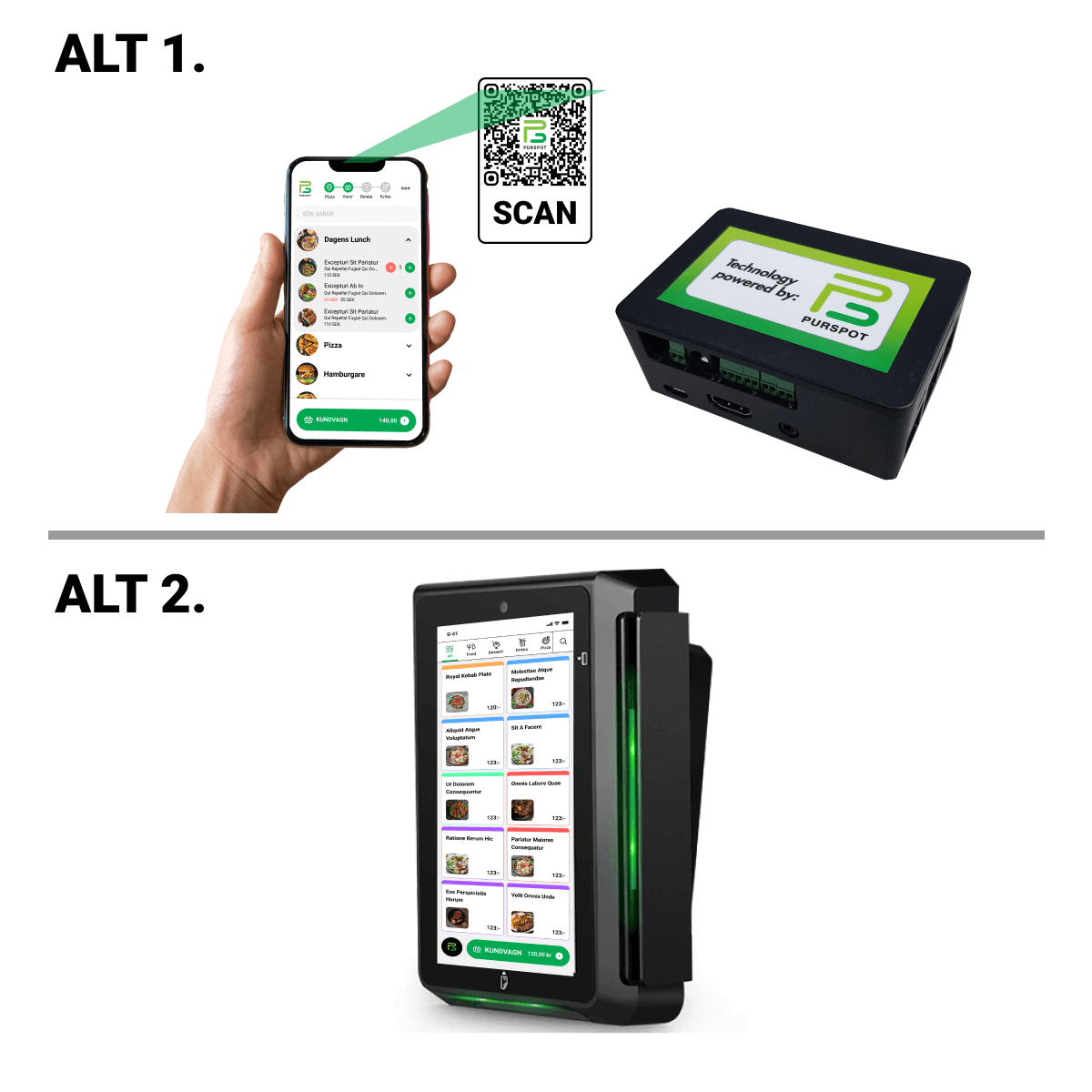 Betallösning för QR-Mobil och Betalterminal