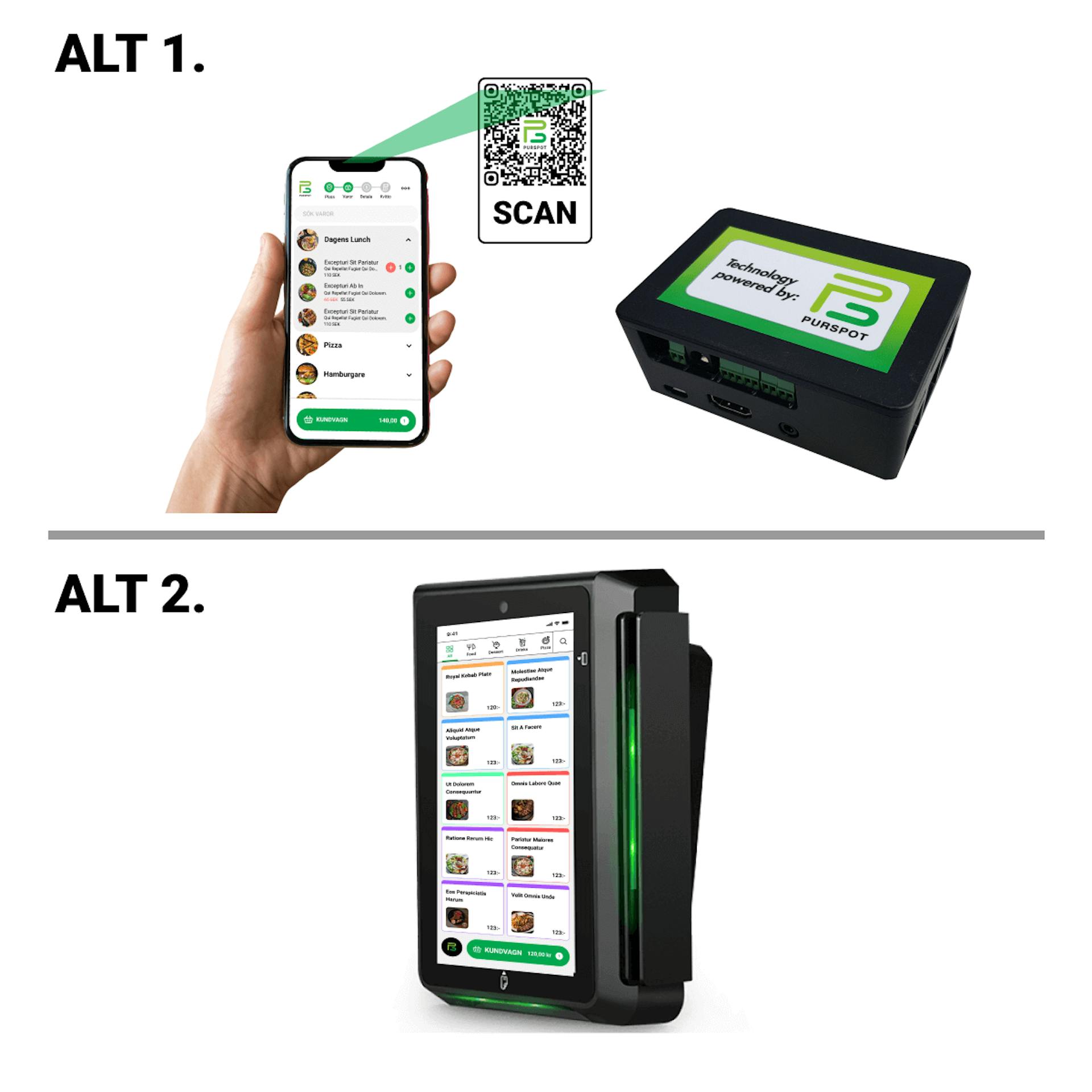 Betallösning för QR-Mobil och Betalterminal