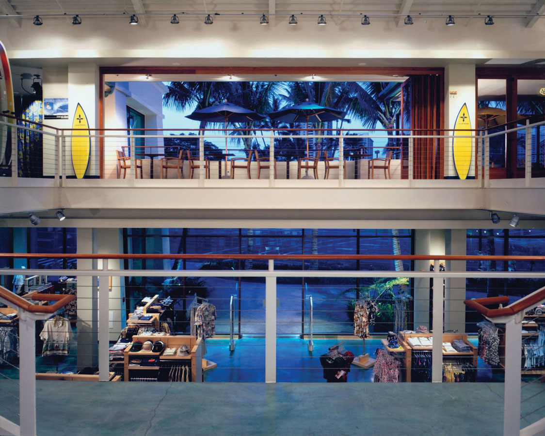 Second level view of store.