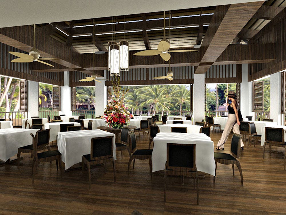 Indoor rendering of dining area.