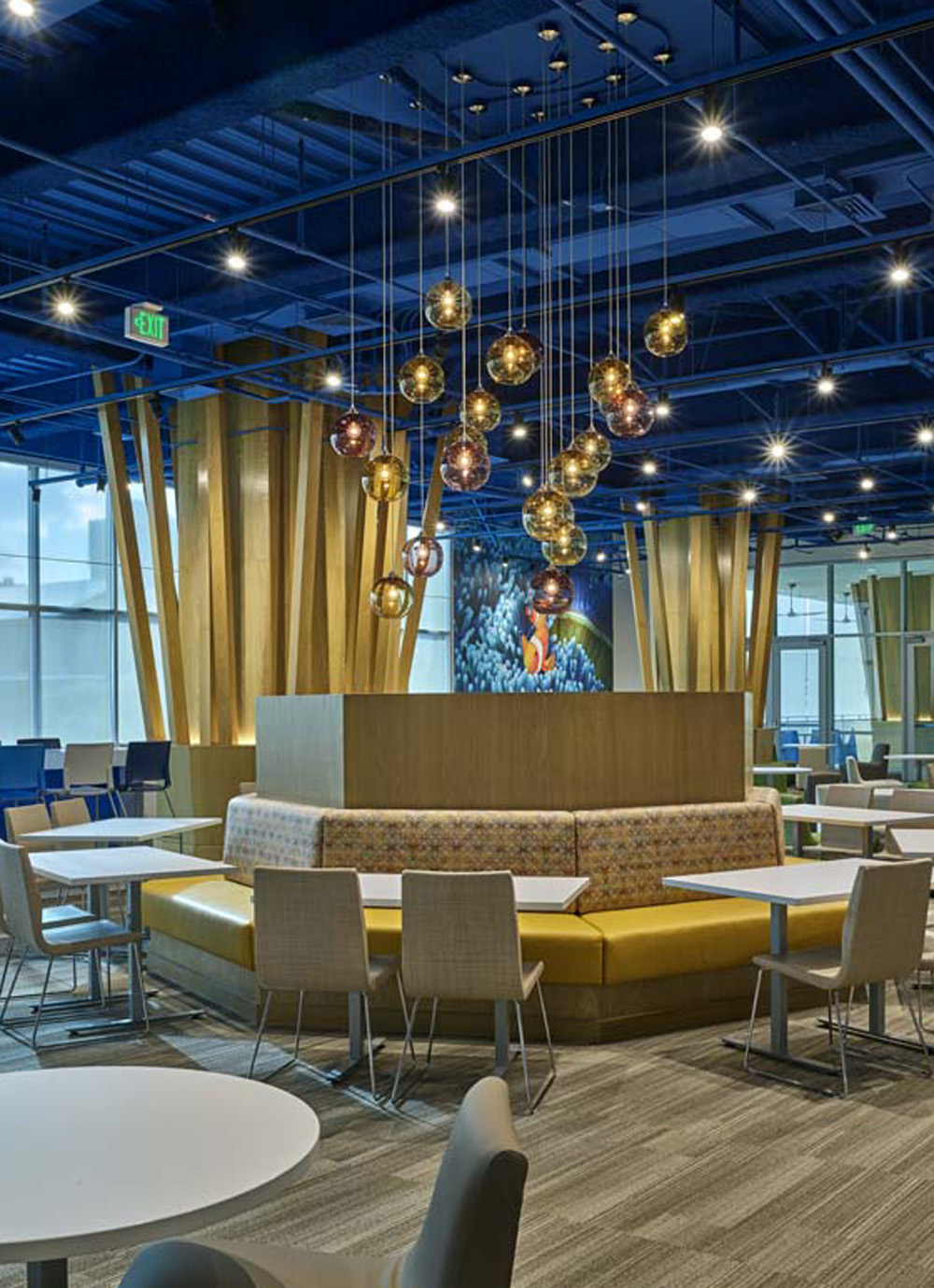 Seating and lighting