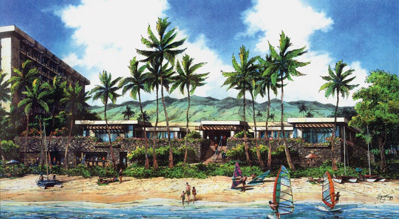 Illustration of beachfront.