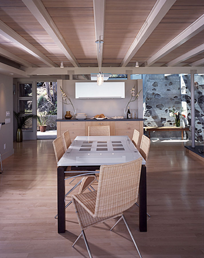 Indoor seating area.