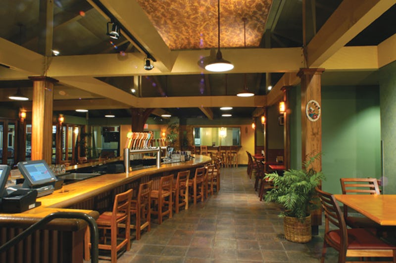Interior of location with bar seating.