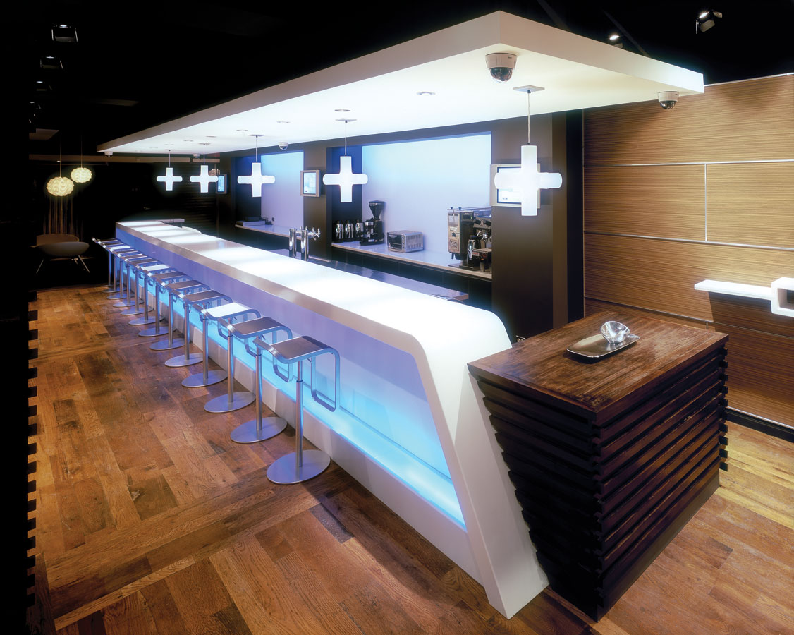 Bar with modern appearance